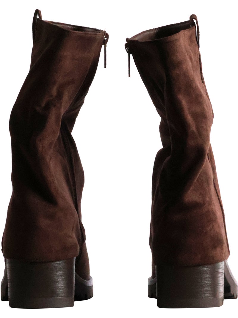 Bottines à talon findlay Marron - Kiabi