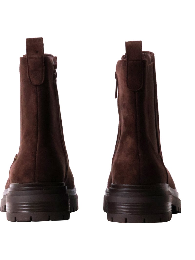 Bottines à talon findlay Marron - Kiabi