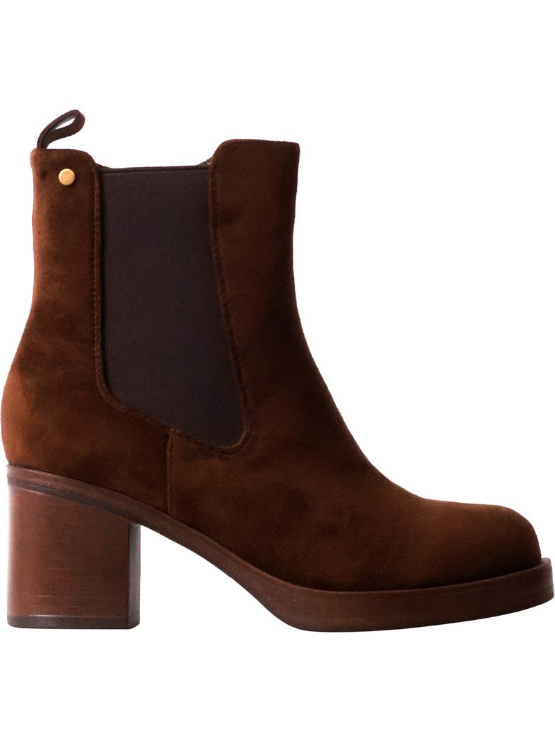 Bottines à talon findlay Marron - Kiabi