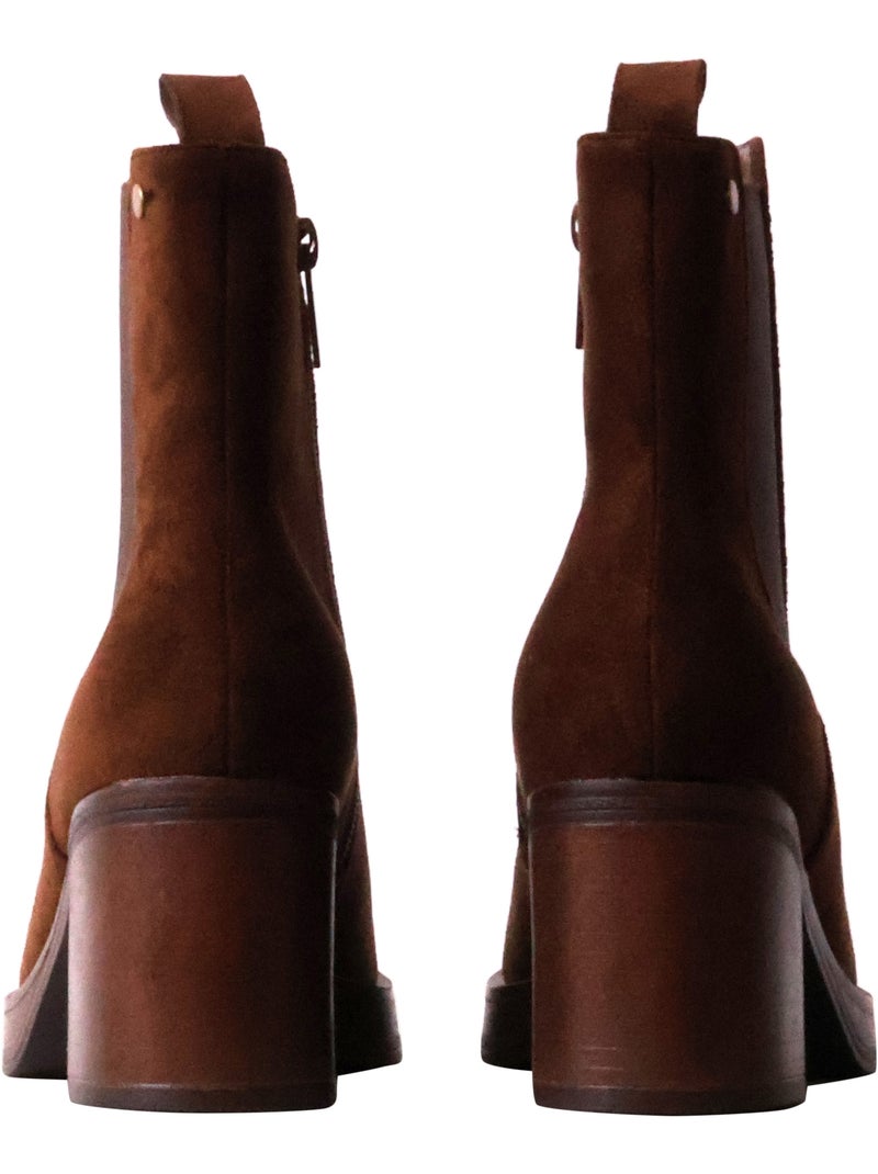 Bottines à talon findlay Marron - Kiabi