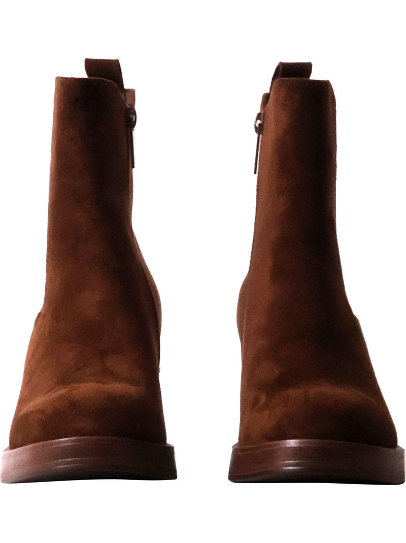 Bottines à talon findlay Marron - Kiabi