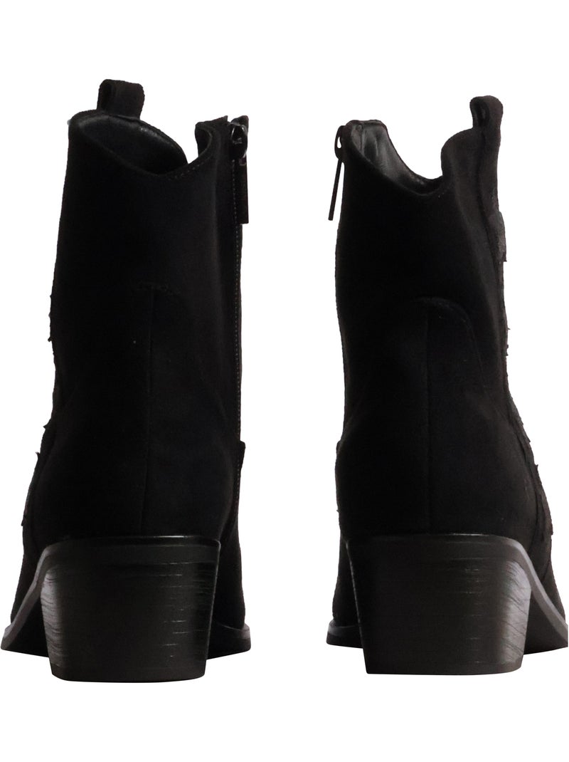 Bottines à talon findlay Noir - Kiabi