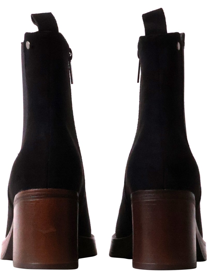 Bottines à talon findlay Noir - Kiabi