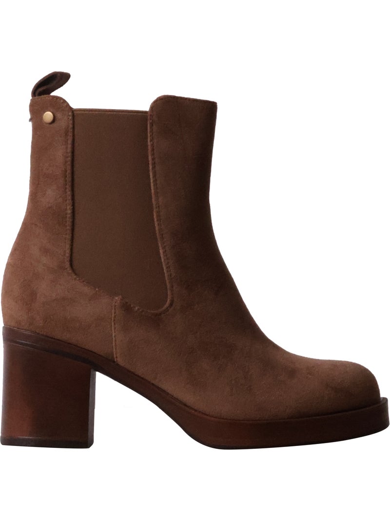 Bottines à talon findlay Taupe - Kiabi