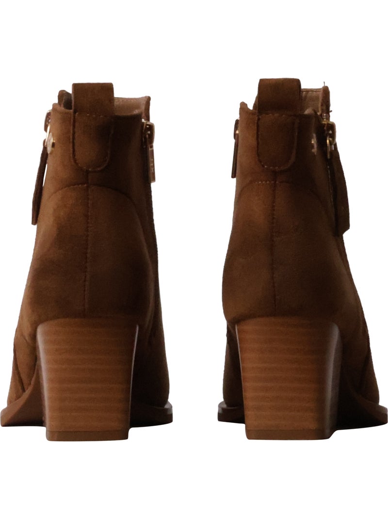 Bottines à talon xti Camel - Kiabi