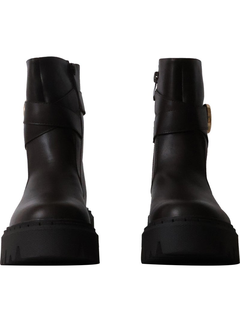 Bottines à Talon Zip Joia Marron - Kiabi