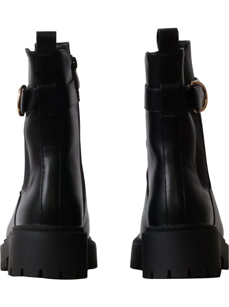 Bottines à talon zip joia Noir - Kiabi