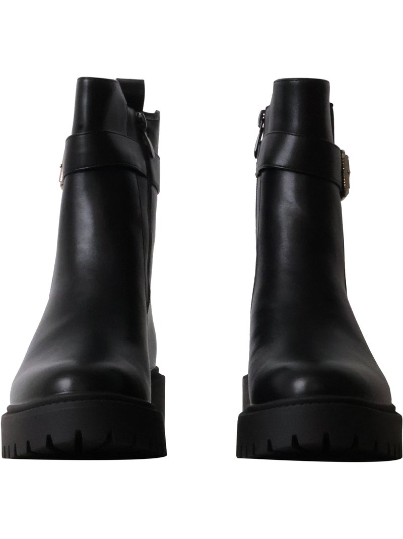 Bottines à talon zip joia Noir - Kiabi