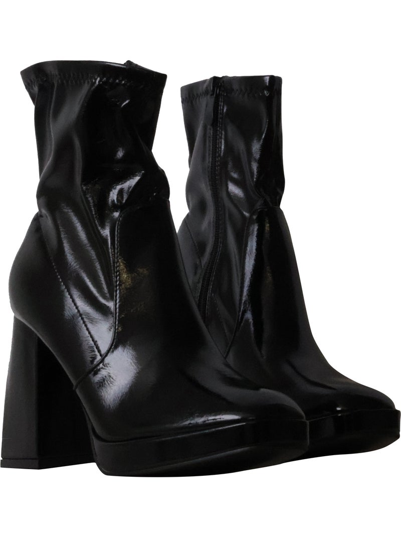 Bottines à talon zip joia Noir - Kiabi
