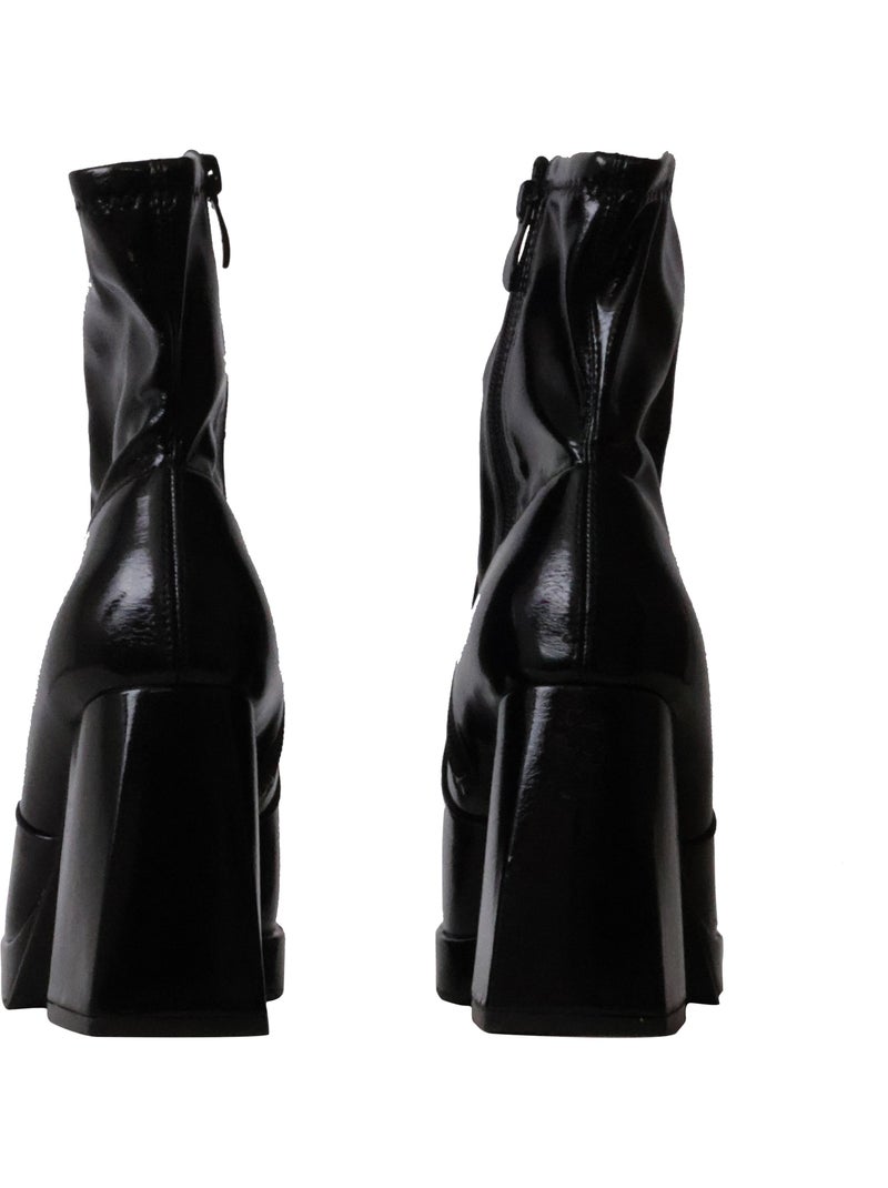 Bottines à talon zip joia Noir - Kiabi