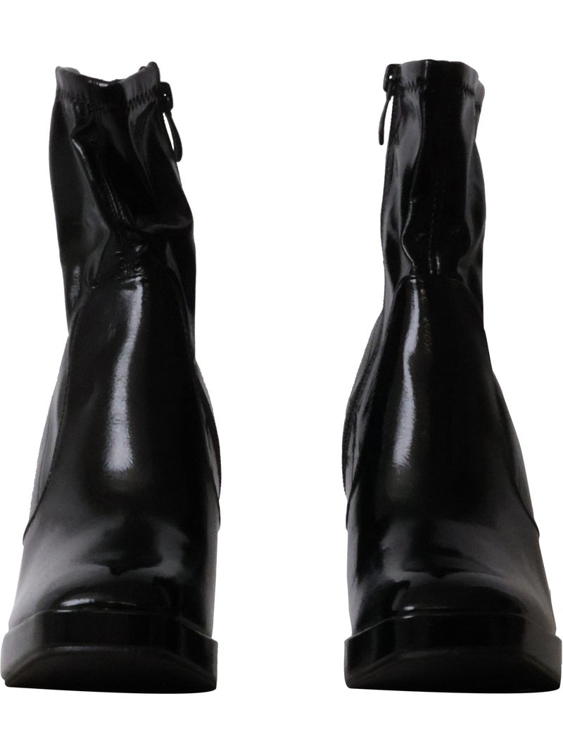 Bottines à talon zip joia Noir - Kiabi