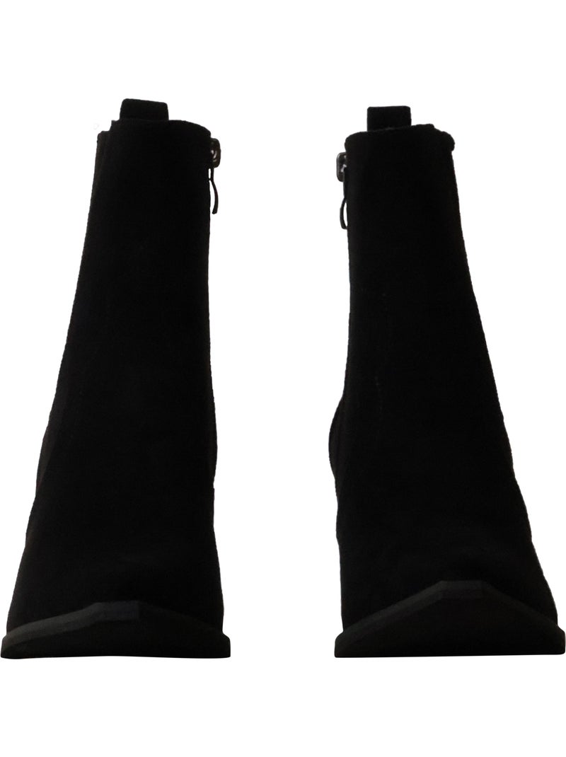 Bottines à talon zip joia Noir - Kiabi