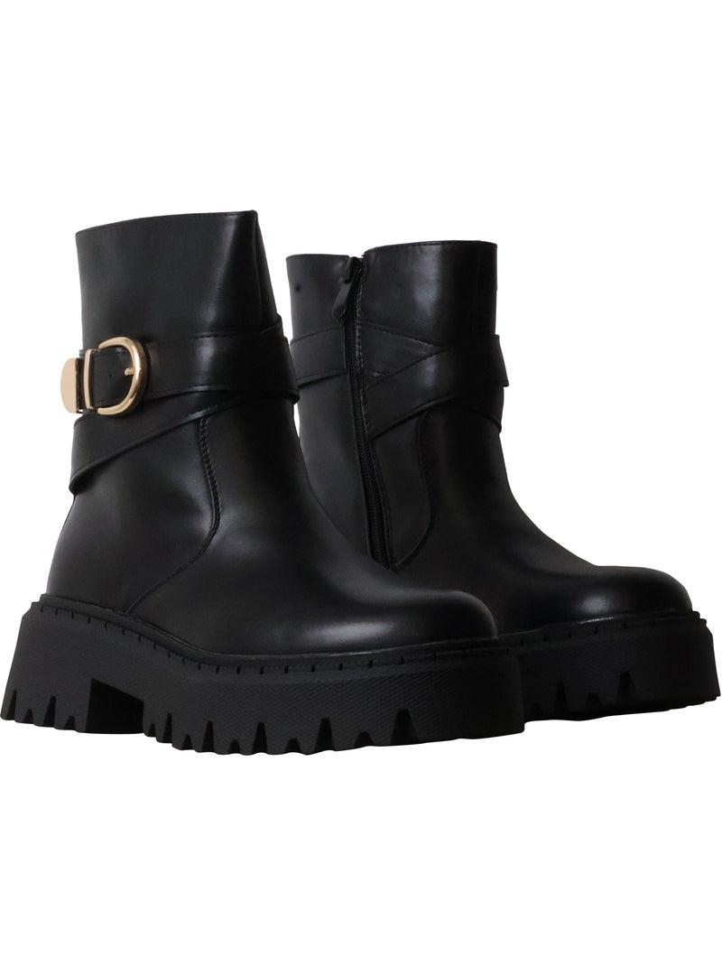 Bottines à Talon Zip Joia Noir - Kiabi