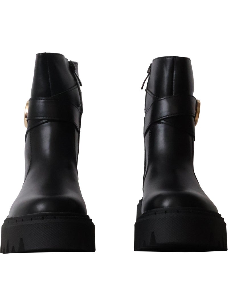 Bottines à Talon Zip Joia Noir - Kiabi