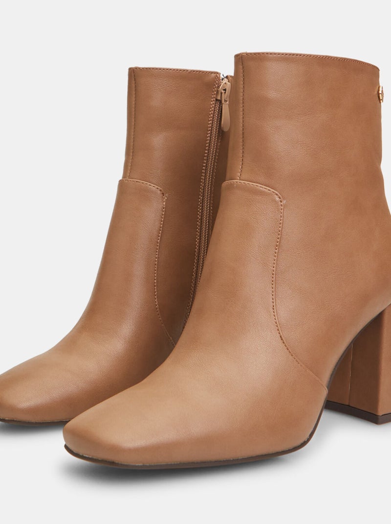 Bottines à talons Bata Red Label Taupe - Kiabi