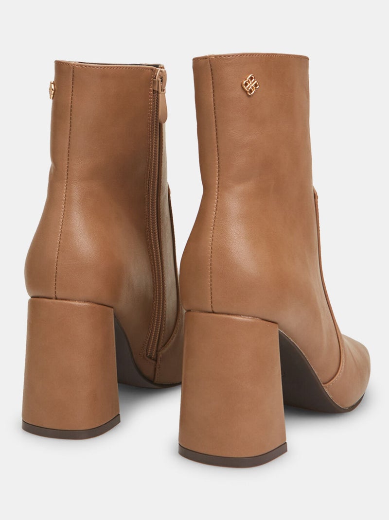 Bottines à talons Bata Red Label Taupe - Kiabi