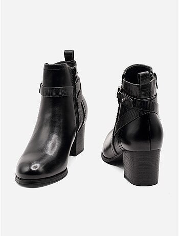Bottines à talons carrés
