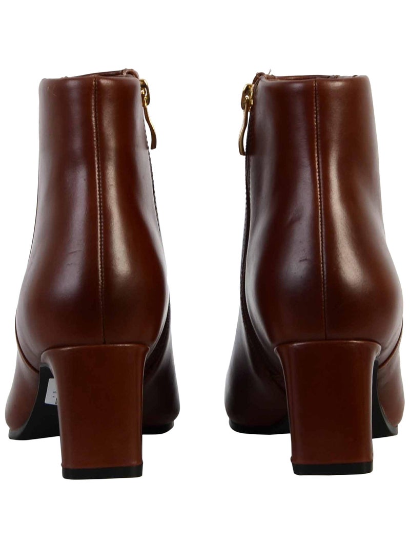 Bottines à Talons Cuir Clarks Seren55 Top Marron - Kiabi