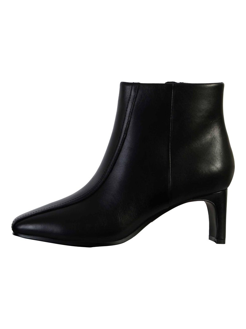 Bottines à Talons Cuir Clarks Seren55 Top Noir - Kiabi