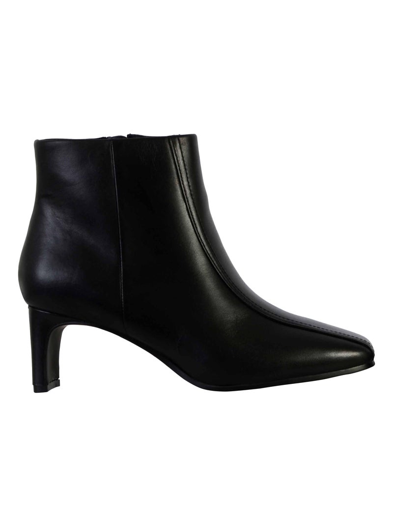 Bottines à Talons Cuir Clarks Seren55 Top Noir - Kiabi