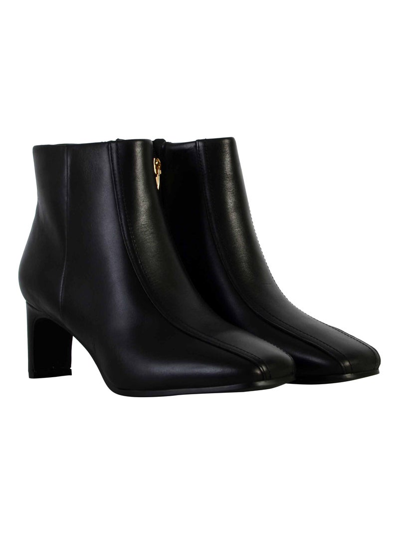 Bottines à Talons Cuir Clarks Seren55 Top Noir - Kiabi