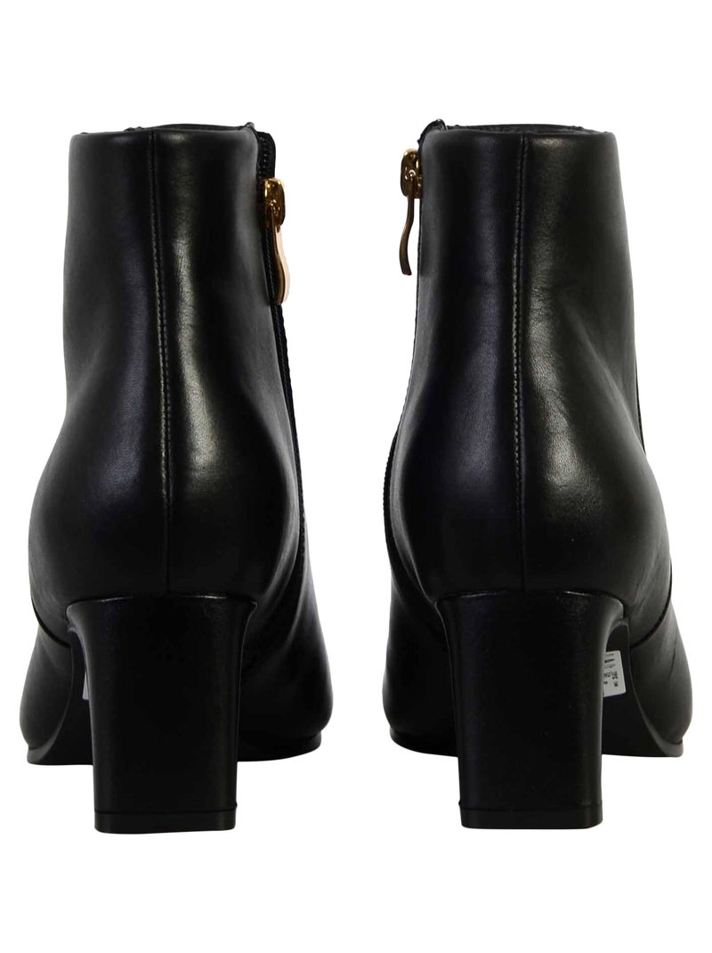 Bottines à Talons Cuir Clarks Seren55 Top Noir - Kiabi