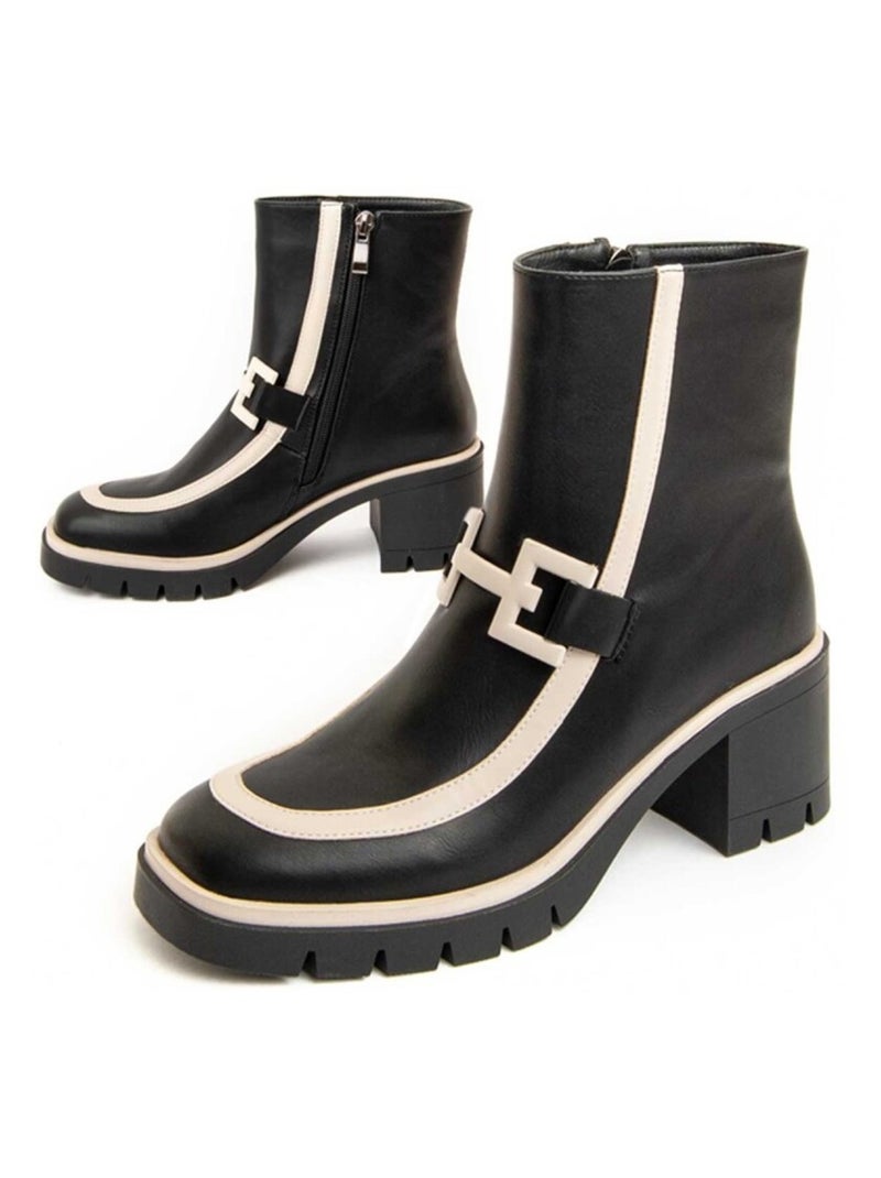 Bottines à talons Montevita Calig2 Noir - Kiabi