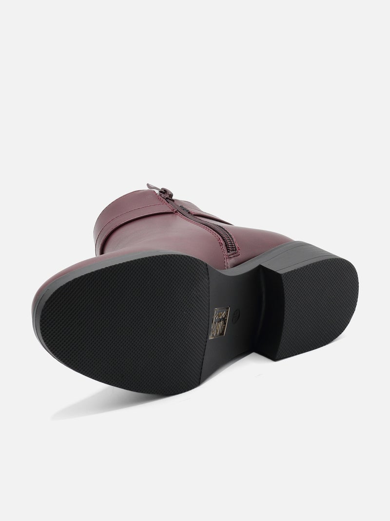 Bottines à zip - C M Bordeaux - Kiabi