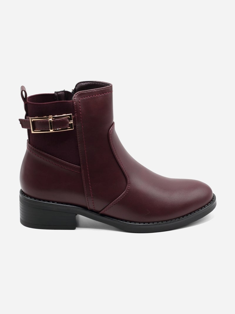 Bottines à zip - C M Bordeaux - Kiabi