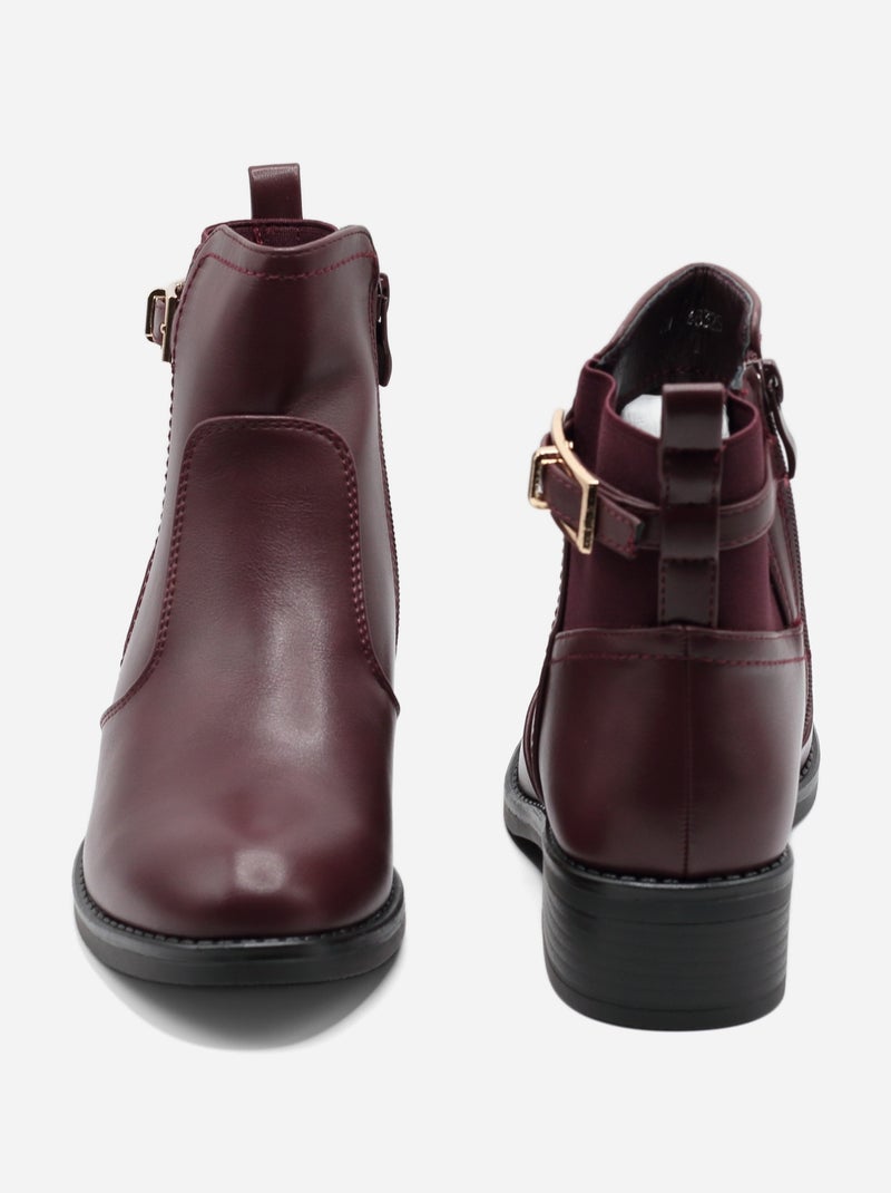 Bottines à zip - C M Bordeaux - Kiabi