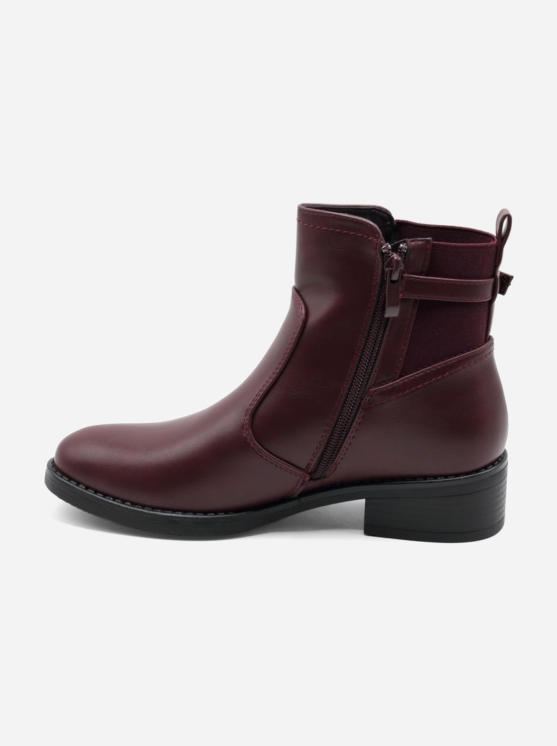 Bottines à zip - C M Bordeaux - Kiabi