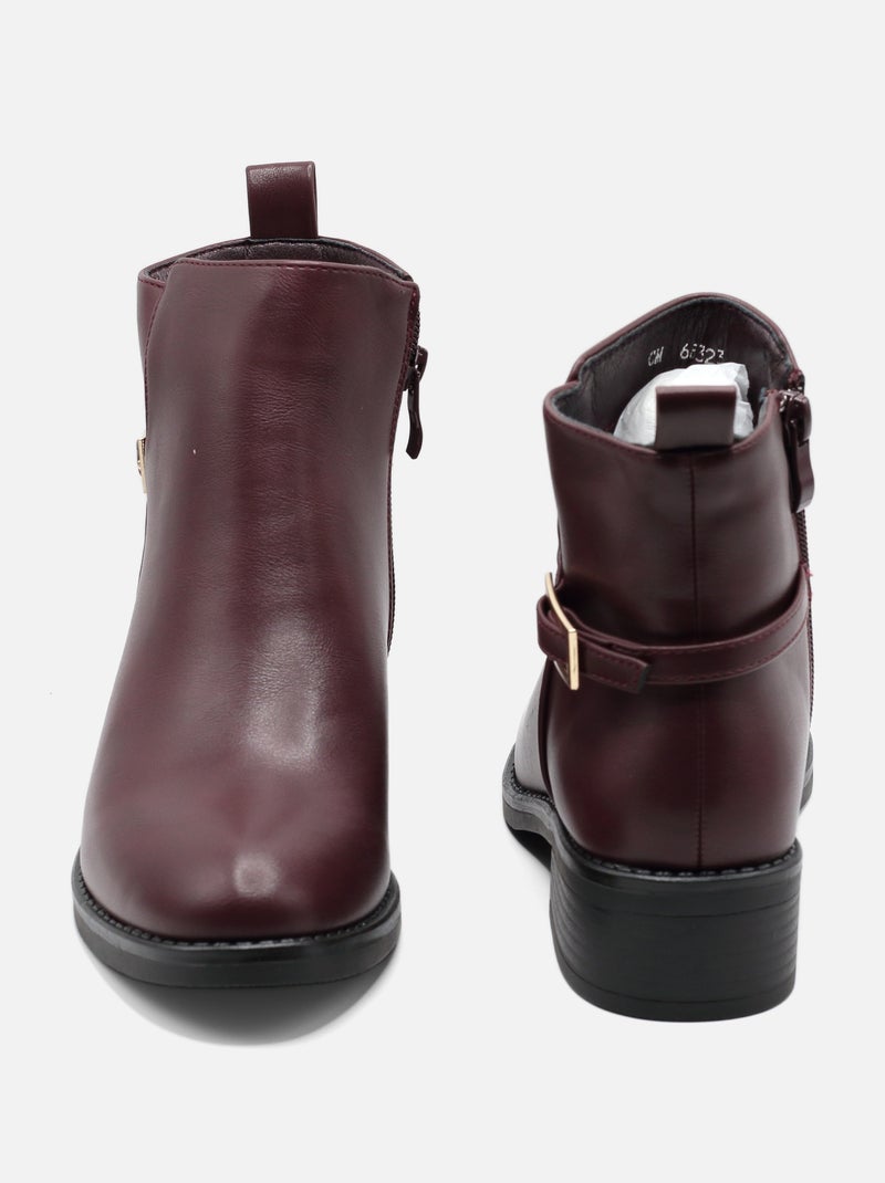 Bottines à zip - C M Bordeaux - Kiabi