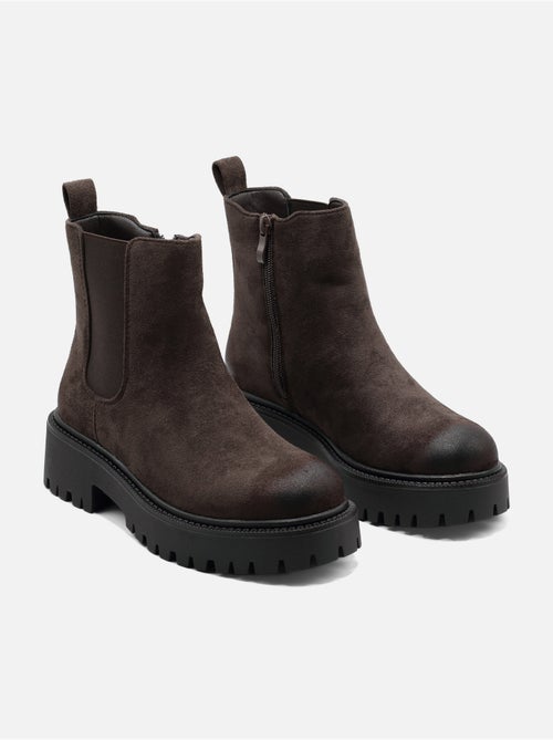 Bottines à zip - C M - Kiabi