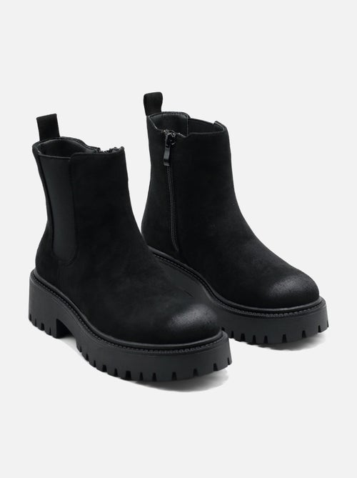 Bottines à zip - C M - Kiabi