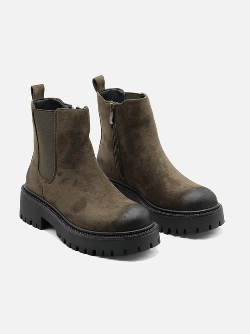 Bottines à zip - C M - Kiabi