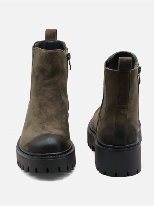 Bottines à zip - C M - Kiabi