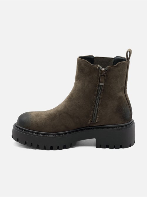 Bottines à zip - C M - Kiabi