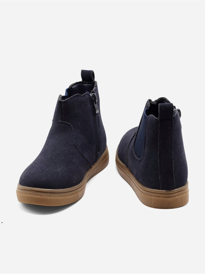 Bottines à zip Bleu foncé - Kiabi