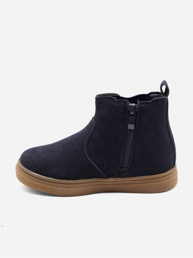 Bottines à zip Bleu foncé - Kiabi