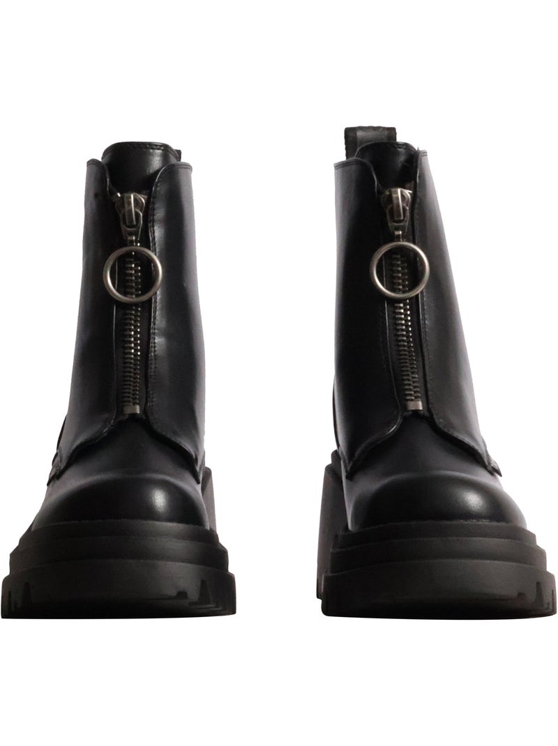 Bottines à zip buffalo bravr zip Noir - Kiabi