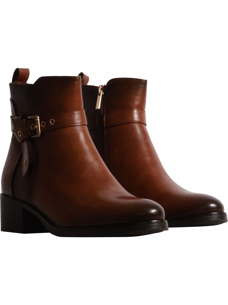 Bottines à zip findlay Camel - Kiabi