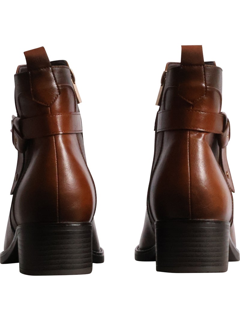 Bottines à zip findlay Camel - Kiabi
