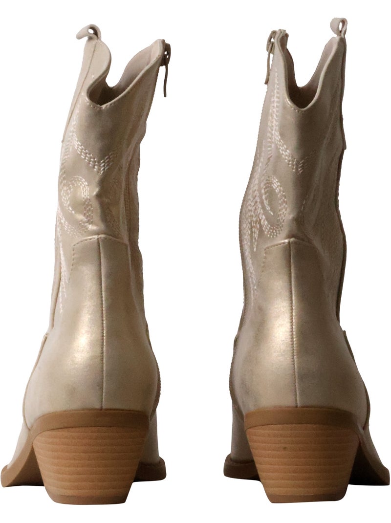 Bottines à Zip Findlay Doré/or - Kiabi