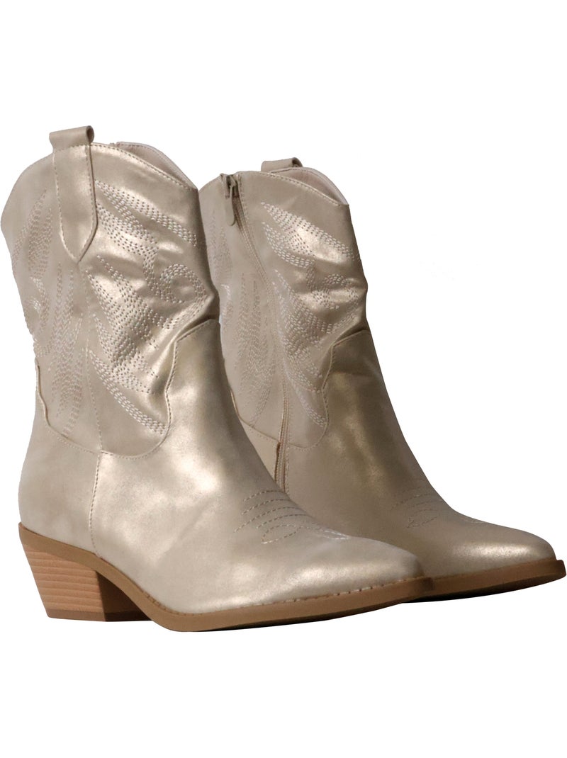 Bottines à Zip Findlay Doré/or - Kiabi