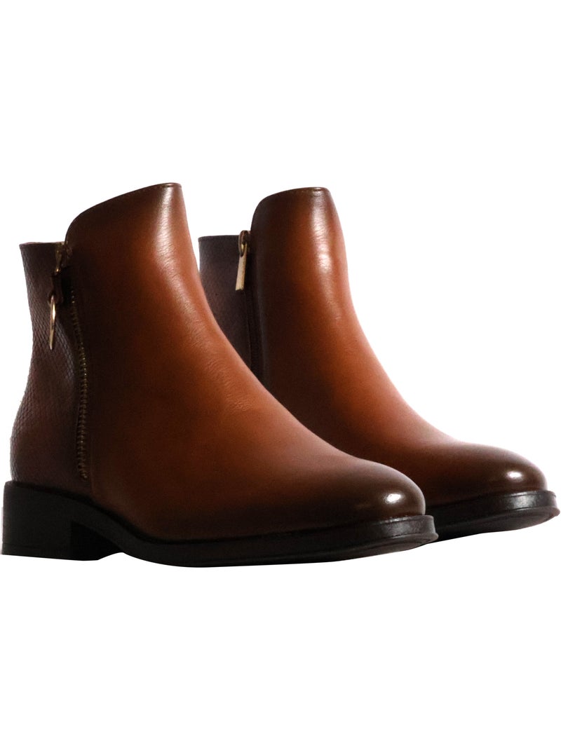 Bottines à zip findlay Marron - Kiabi