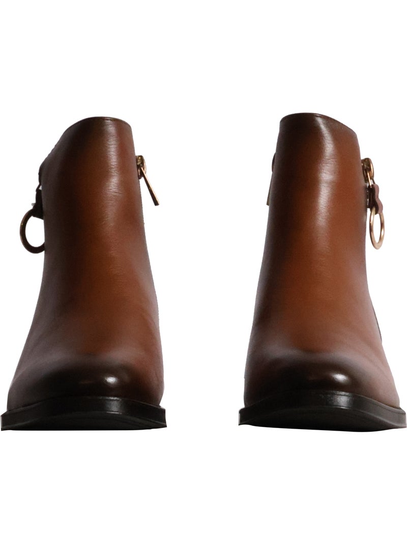 Bottines à zip findlay Marron - Kiabi
