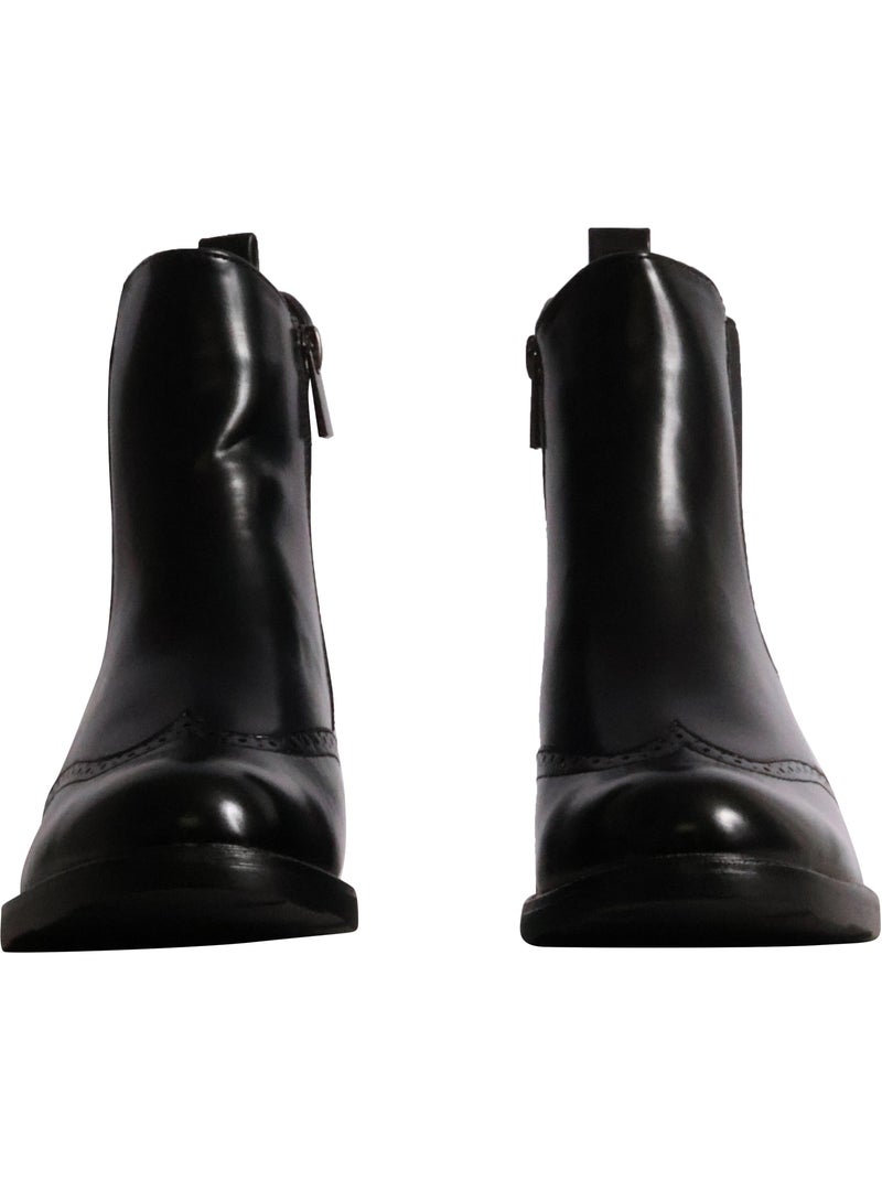 Bottines à zip findlay Noir - Kiabi