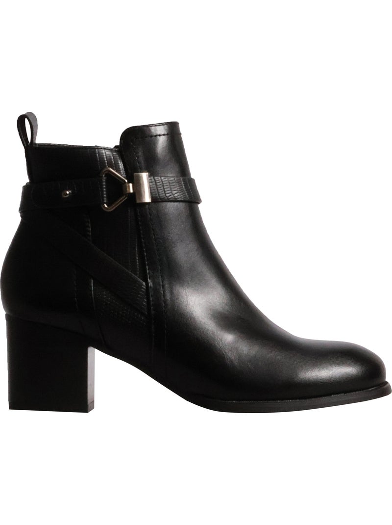 Bottines à zip findlay Noir - Kiabi