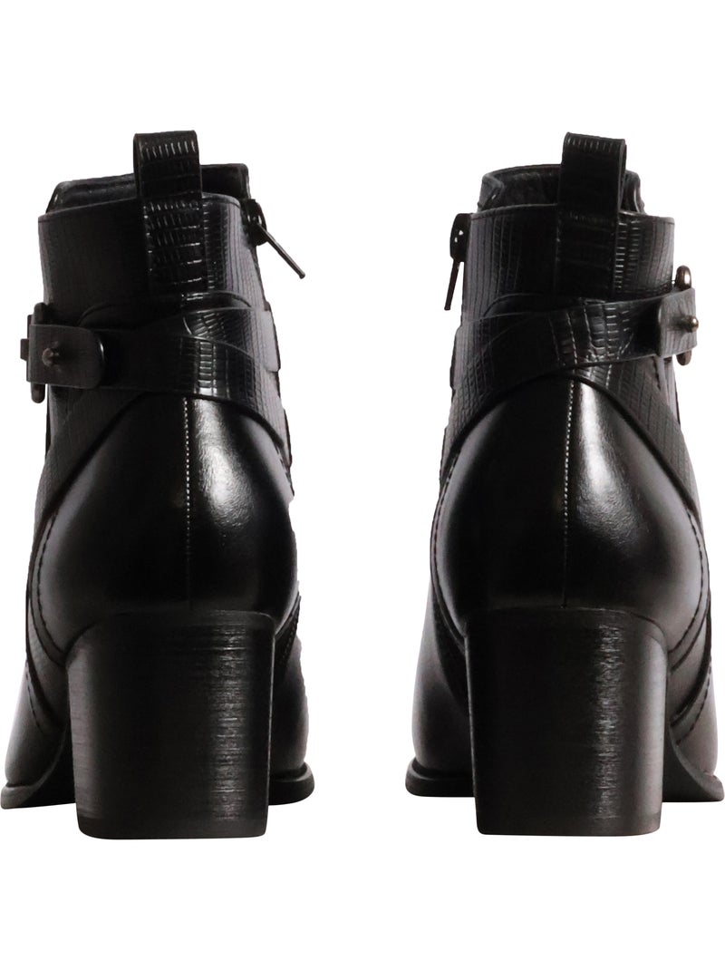 Bottines à zip findlay Noir - Kiabi