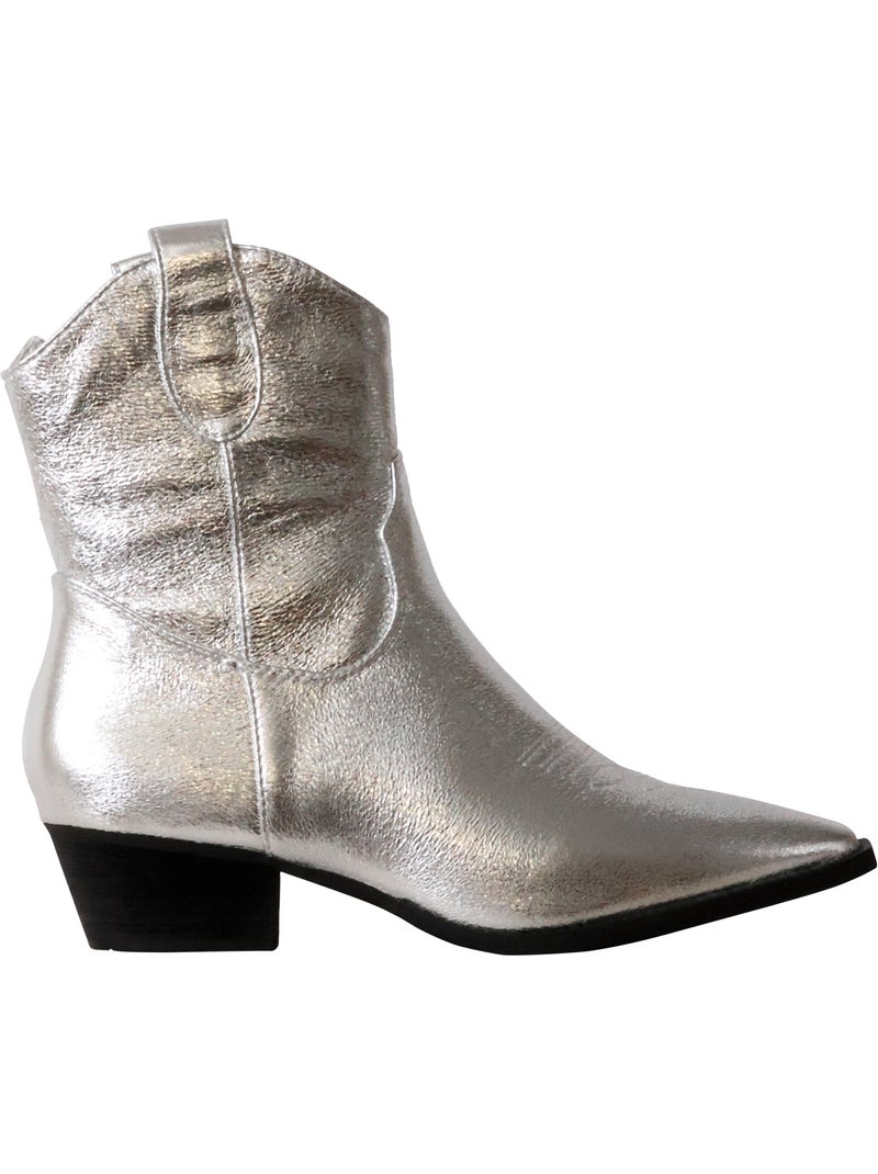 Bottines à Zip Joia Argent - Kiabi